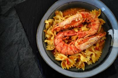 Langostinos en salsa Cafetiere